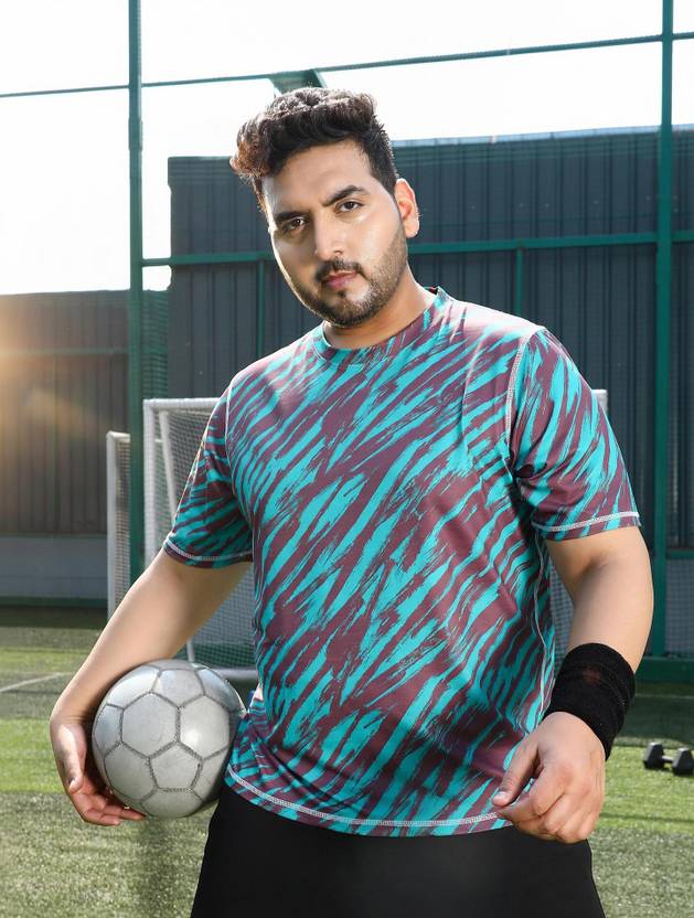 Instafab Plus Printed Men Crew Neck Multicolor T-Shirt