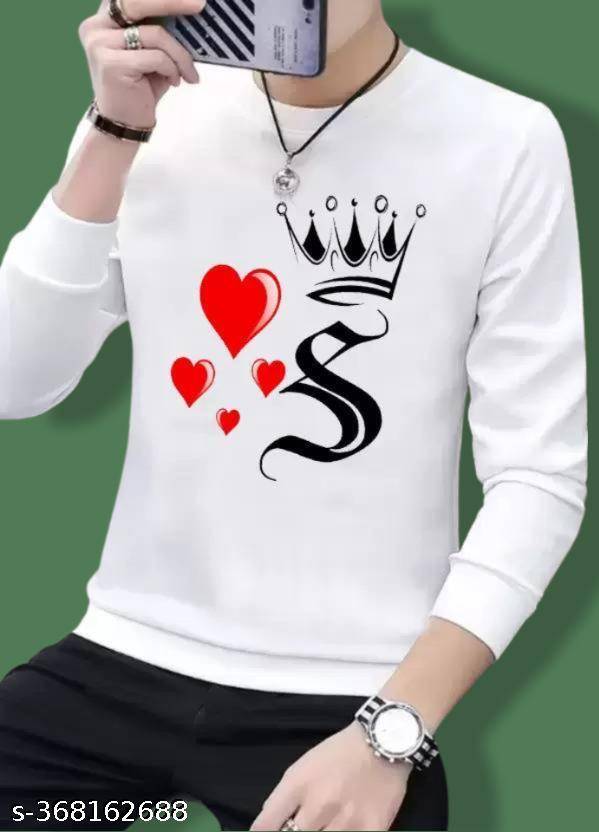Shopaholic Men Printed Round Neck Polyester White T-Shirt