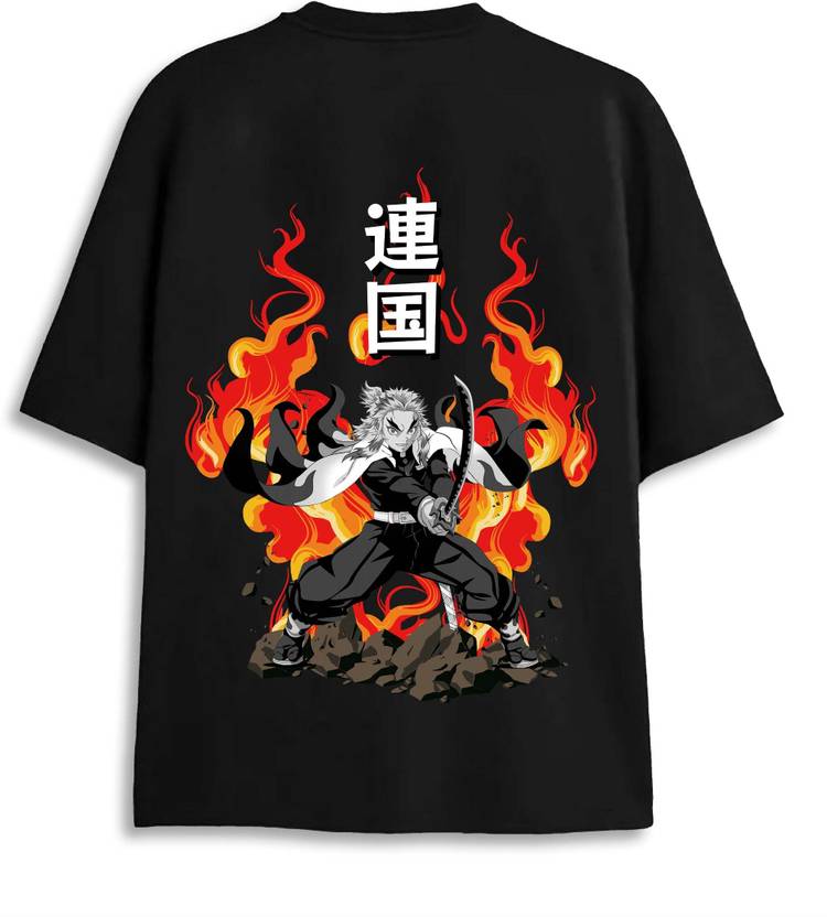 ZEN1FASHION Men Printed Round Neck Pure Cotton Black T-Shirt