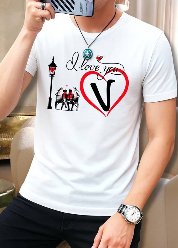 Vibrant Printed Men Round Neck White T-Shirt