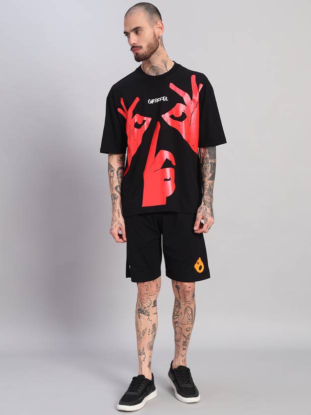 Griffel Tshirt Regular Shorts Co-ords Set