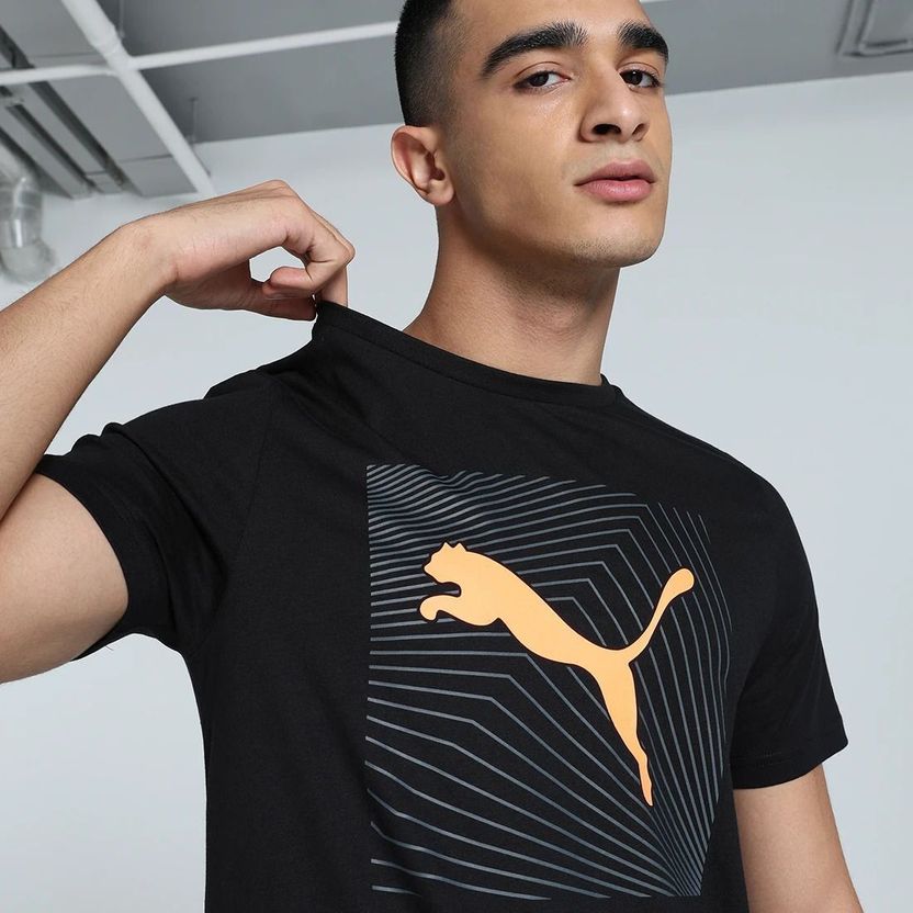 PUMA Black Men Crew Neck T-Shirt - Image 3