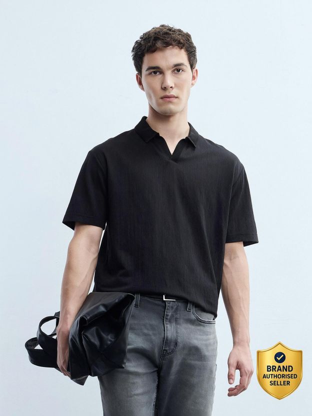 Snitch Men White Cotton Polo Neck T-Shirt - Image 10