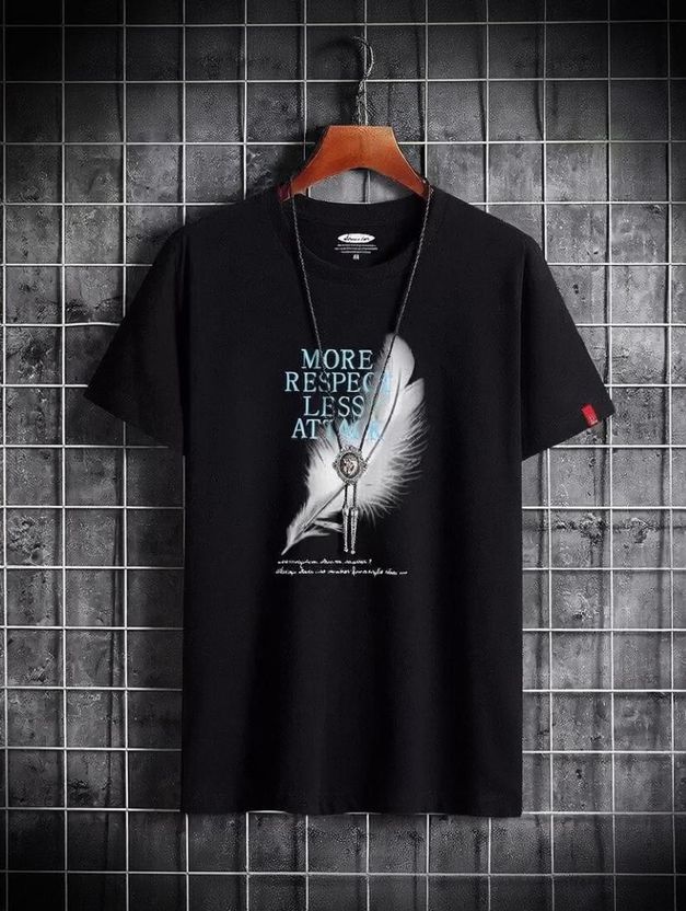 JSIYA Men Printed Round Neck Polyester Grey, Green T-Shirt - Image 9