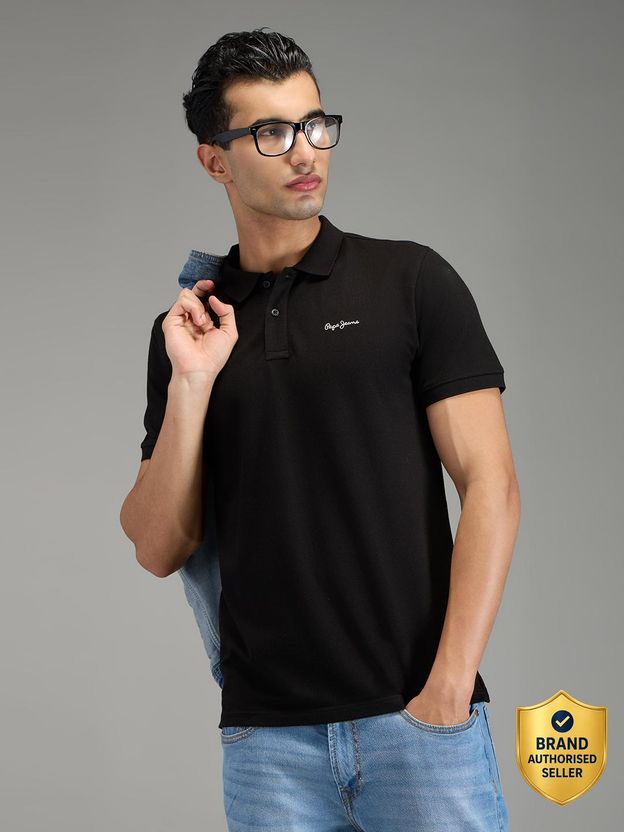 Pepe Jeans Men Red Polycotton Polo Neck T-Shirt - Image 6