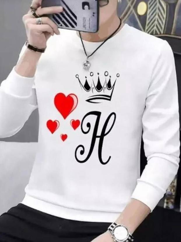ApheFashion Men Graphic Print, Typography Round Neck Polyester White T-Shirt