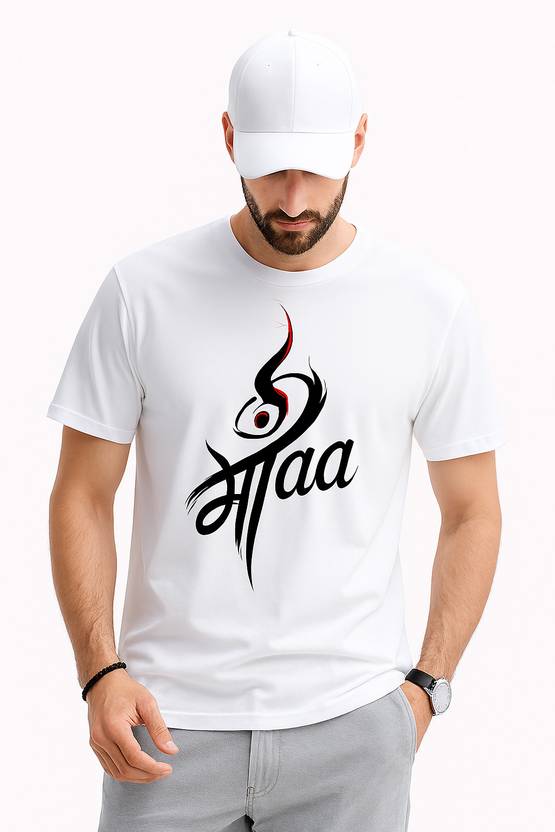 RISHIKAFASHION Graphic Print, Typography Men Round Neck White T-Shirt