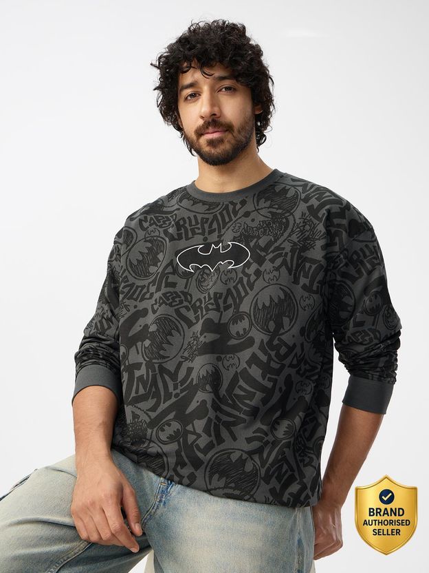 The Souled Store Men Grey Cotton T-Shirt - Image 1