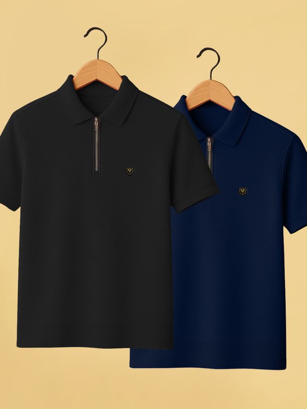 Yazole Men Polo Neck Brown T-Shirt - Image 6
