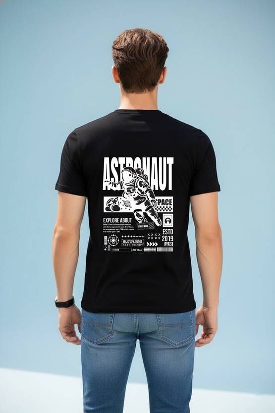 Cryptic Men Graphic Print Round Neck Cotton Blend Black T-Shirt