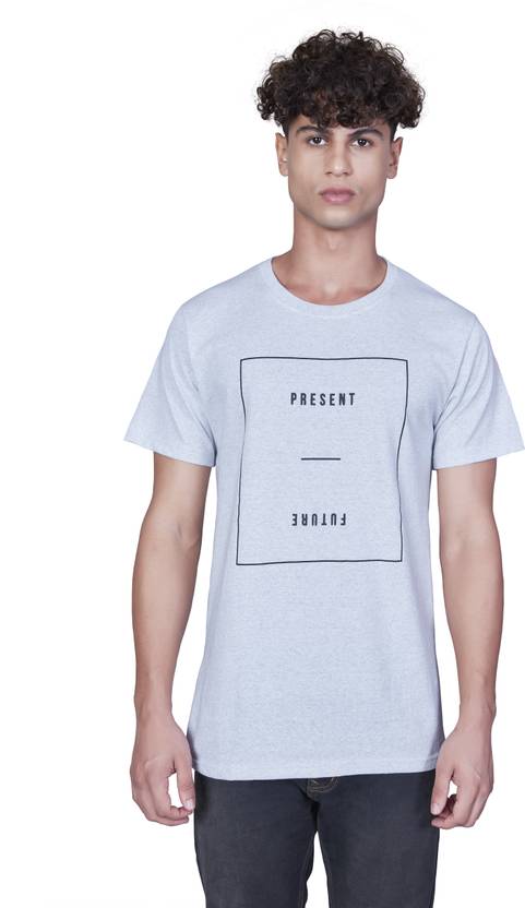 WILD CAMO Men Printed Round Neck Cotton Blend White T-Shirt
