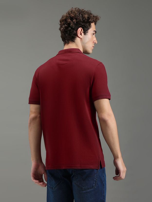 Pepe Jeans Men Red Polycotton Polo Neck T-Shirt - Image 3
