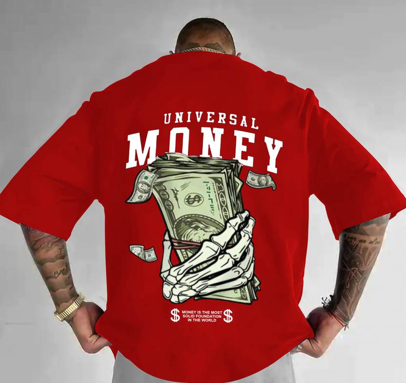 Beaumen Printed, Typography, Graphic Print Men Round Neck Red T-Shirt