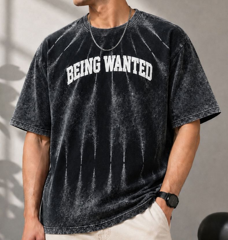 Being Wanted Men Black Cotton T-Shirt - Image 4