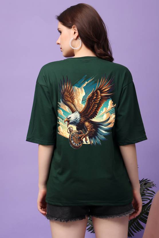 CORSICA Graphic Print Women Round Neck Dark Green T-Shirt
