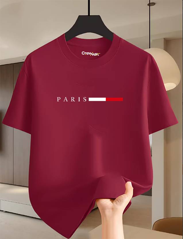 crewmax Men Printed Round Neck Pure Cotton Multicolor T-Shirt
