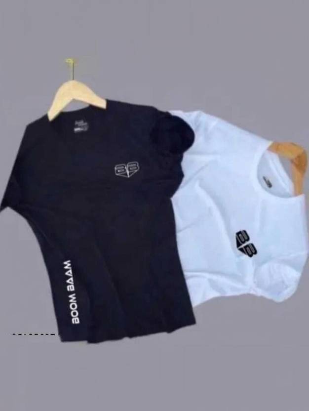 Magpy Printed Men Round Neck White, Black T-Shirt
