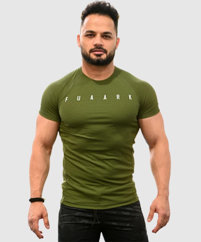 FuaarK Typography Men Dark Green T-Shirt - Image 8