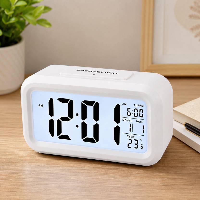 unicornzone Digital White Clock