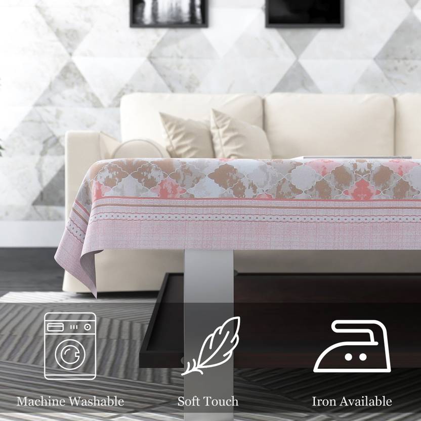 TANLOOMS Cotton 2 Seater Floral Table Cover