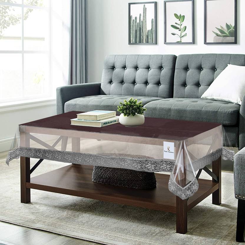 KUBER INDUSTRIES PVC 4 Seater Self Design Table Cover