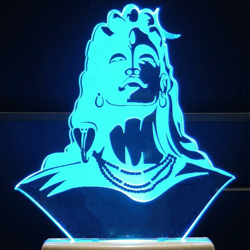 Talgo ADIYOGI SADGURU Acrylic 3D Illusion RGB 7 Colour Changing LED