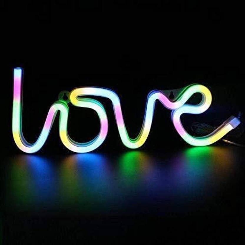 QUACE Love Neon MultiColor Table Lamp