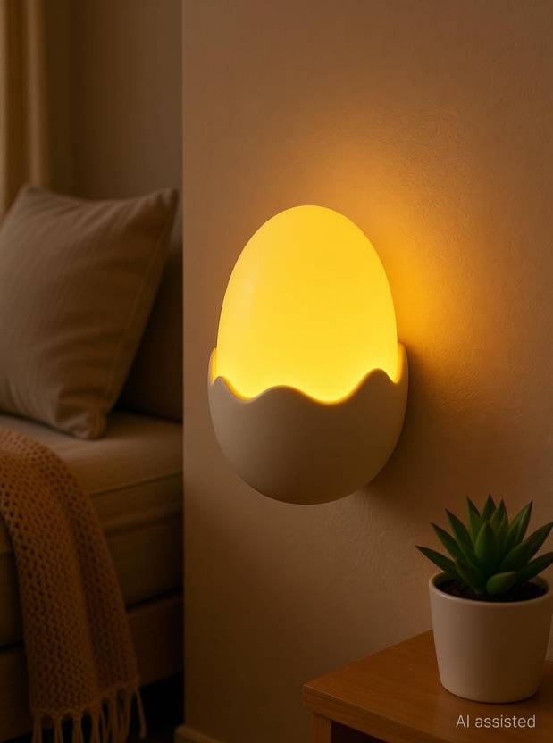 Chocozone Egg Shape Night Lamp for Kids Room Plug in Night Light for Bedroom Night Lamp