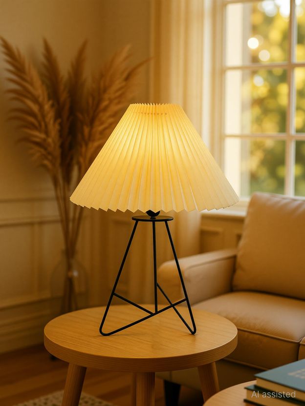 Glowhere Retro Wire Base Table Lamp, Off-White - Image 2