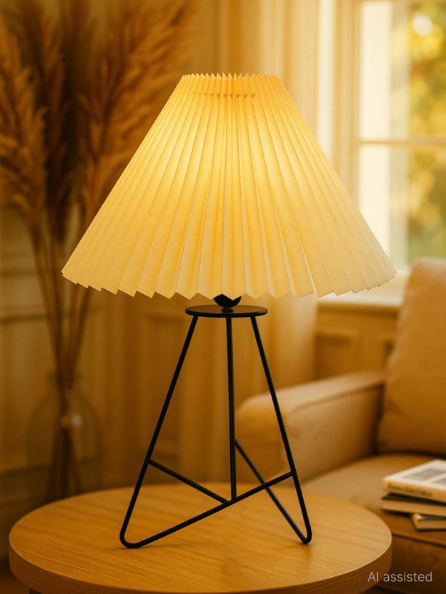 Glowhere Retro Wire Base Table Lamp, Off-White - Image 3