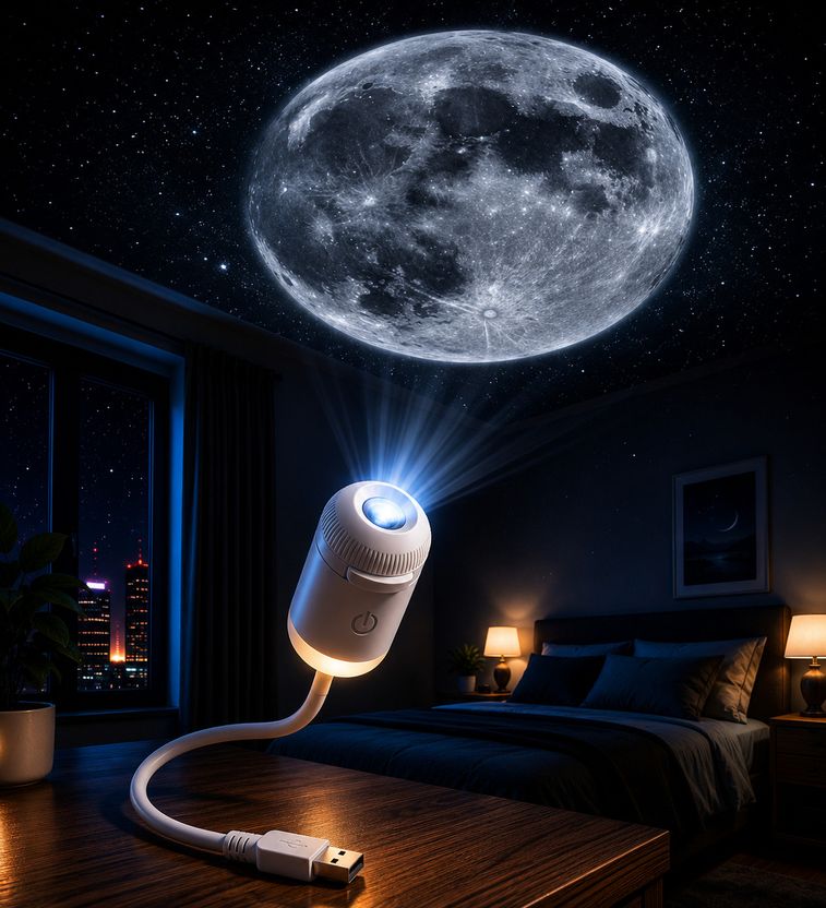 PREDIKSAWILLA Galaxy Projector Light with 6 Slides - Image 1