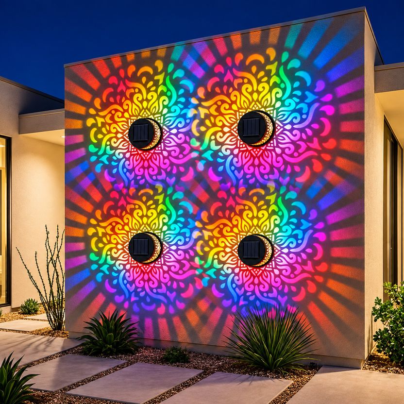 BBBIKINI Solar Powered Mandala Projector Light - Image 5