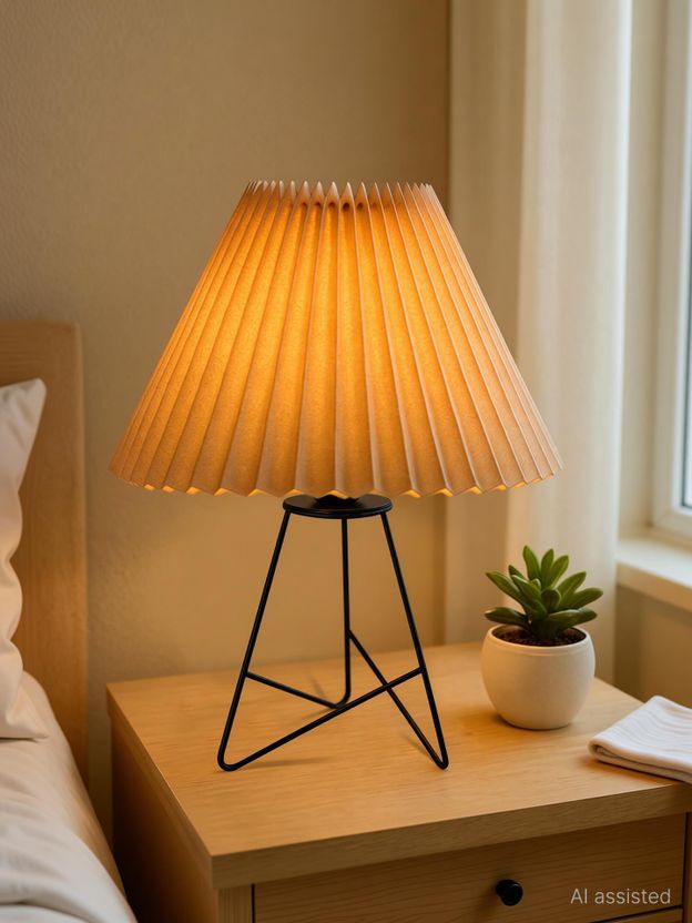 Glowhere Retro Wire Base Table Lamp, Off-White - Image 6