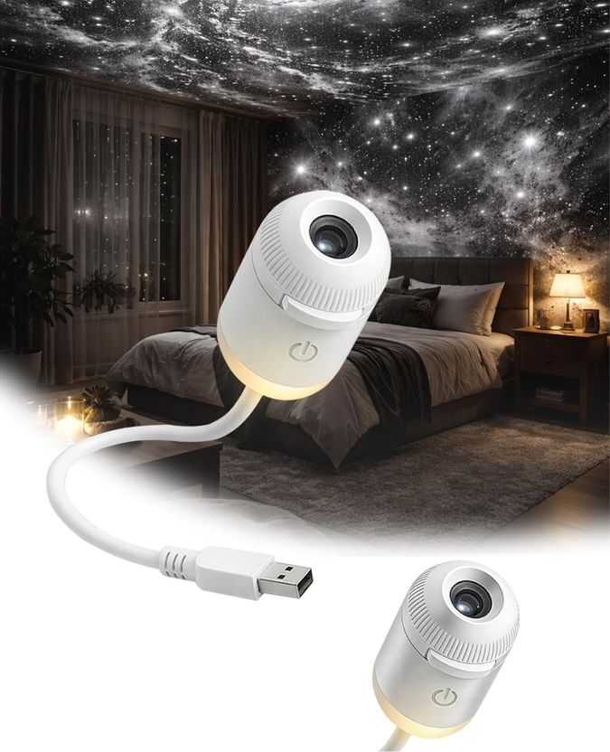 DRAVYA WILLA Galaxy Projector Light with 6 Slides - Image 1