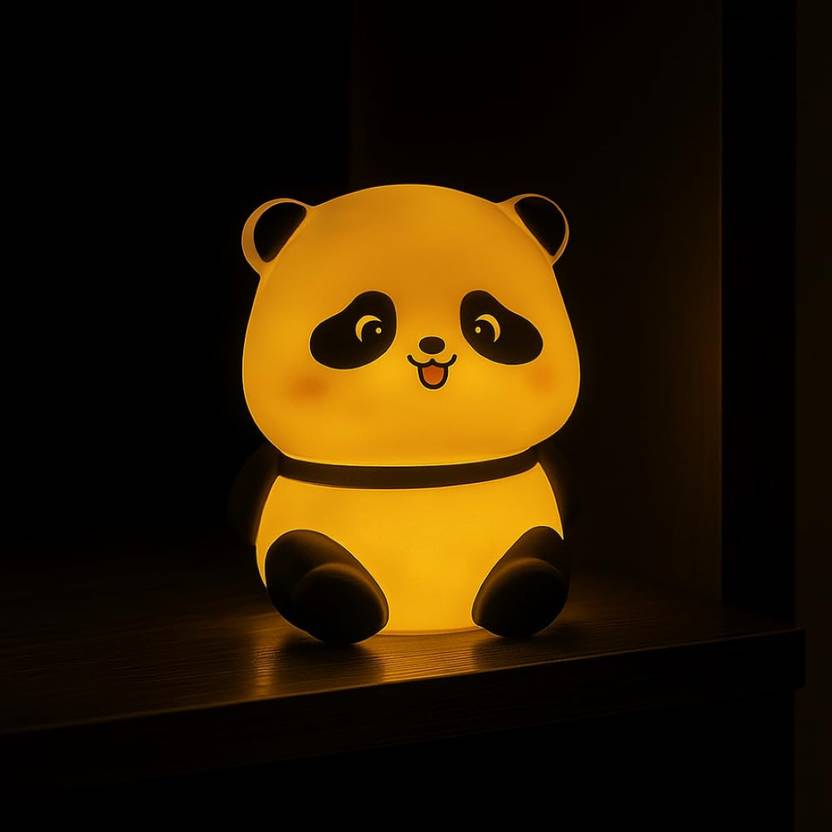 Bloombec Mini Panda Night Lamp – Yellow LED Decorative Light for Kids, Boys and Girls Night Lamp