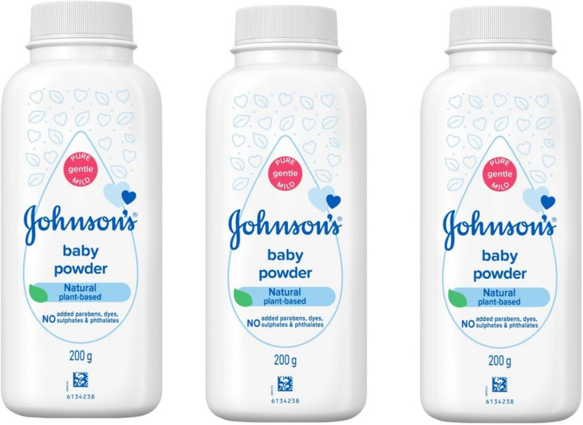 JOHNSON'S Baby Powder 200 gm × 3
