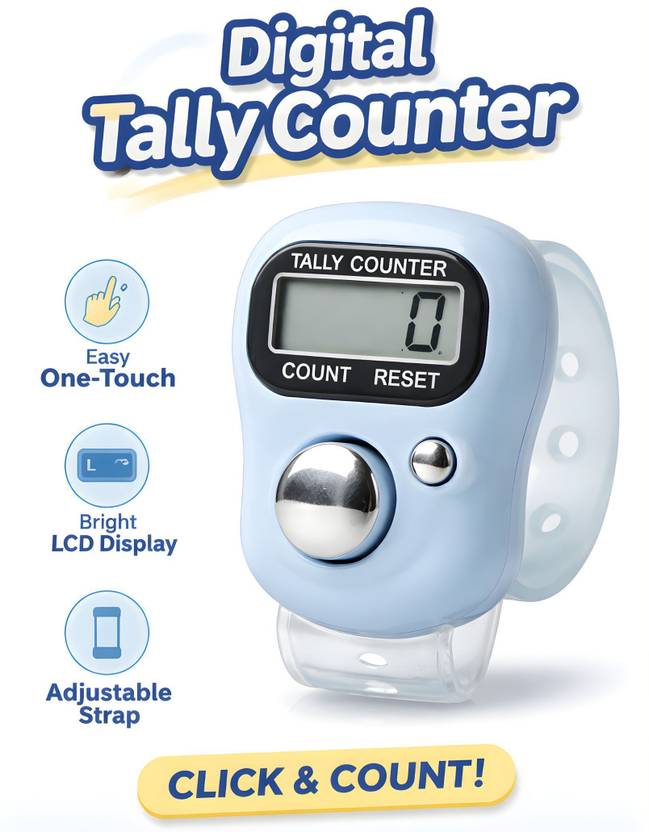 ADSTARK Digital Tally Counter Ring Tasbih Islamic Mantra Jap Name Jaap Finger Counter Digital Tally Counter
