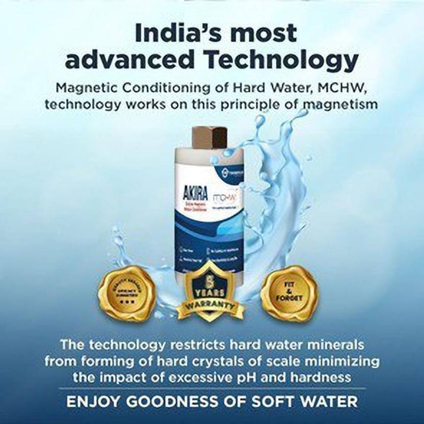 TEKNOVUS Akira Magnetic Water Softener, Neodymium magnet of 24000 Gauss ...