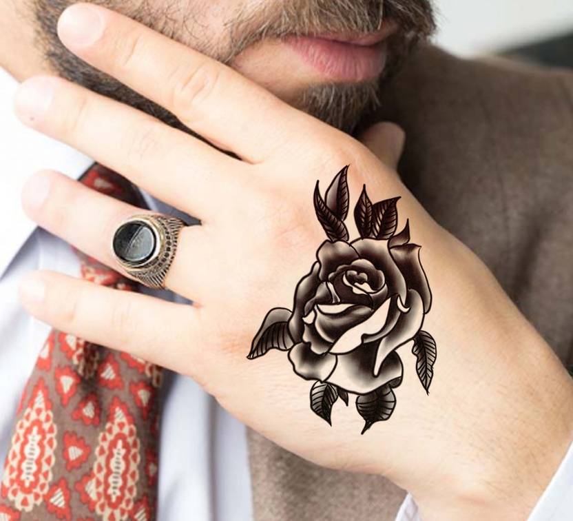 CANVAS ARTS CREATION CANVAS ARTS CREATION Wrist Arm Hand Flowers Love Body Temporary Tattoo