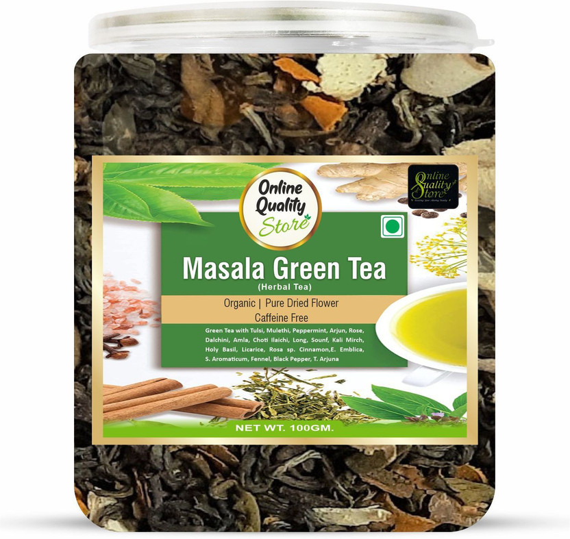 Online Quality Store Masala Green Tea Leaves Blended with Green