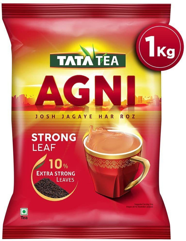Tata Agni Strong Leaf Black Tea Pouch (1 kg) Black Tea ...