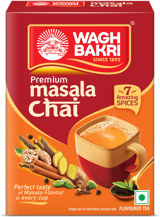 WAGH BAKRI Premium Spiced Masala Tea Box