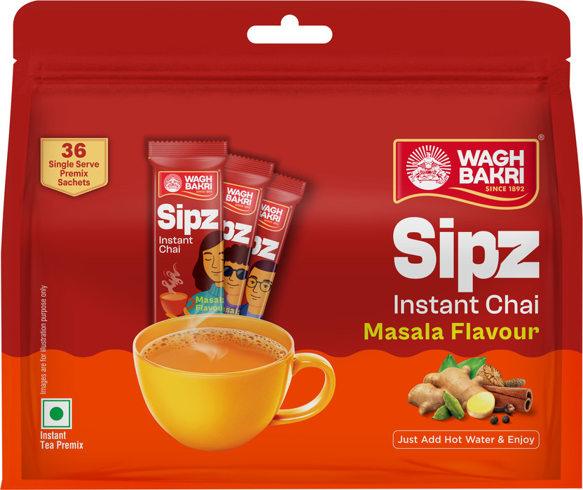 WAGH BAKRI SIPZ Instant Chai - Masala Flavour Monthly Pack