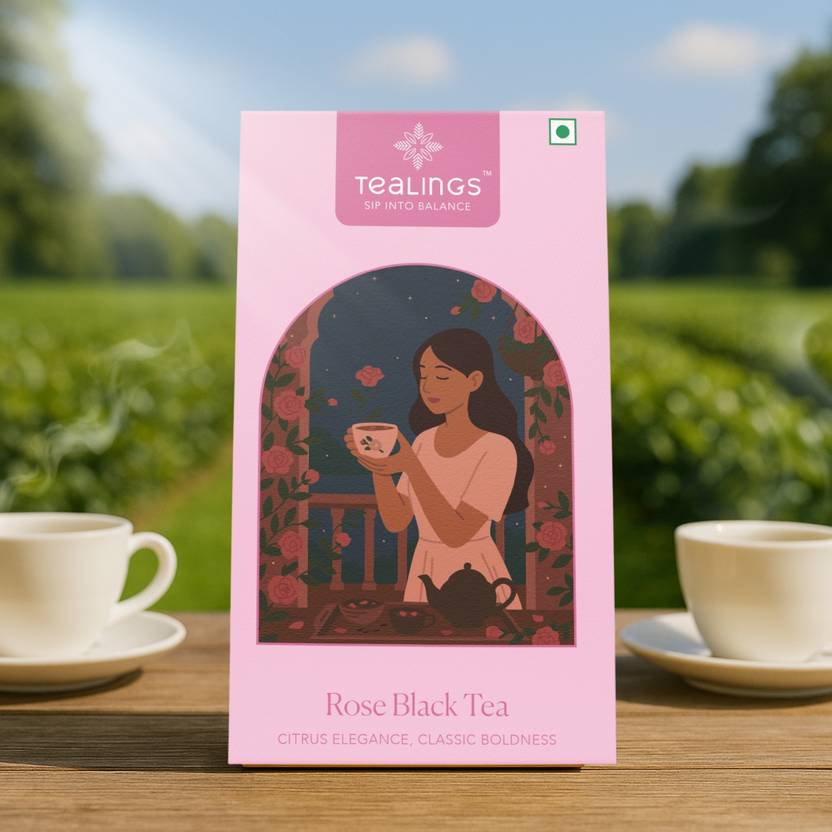 tealings Rose Black_25 Tea Bags Black Tea Pouch