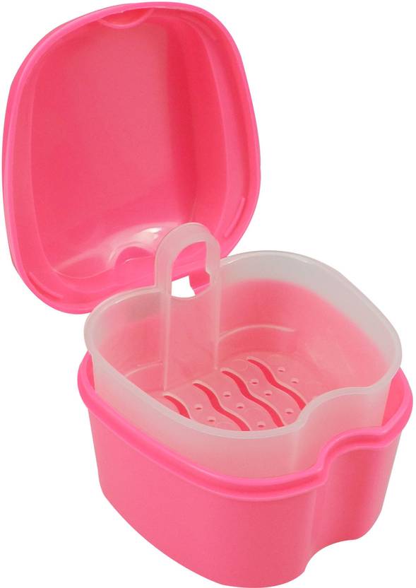 Dentosmile Denture Box in Pink ColorDental Orthodontic Case with