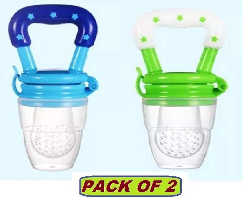 Bichwaliya Silicone Baby fruit Feeder/BPA Free/Food Feeder/Silicon Food Nibbler, (2 PCS) Teether and Feeder