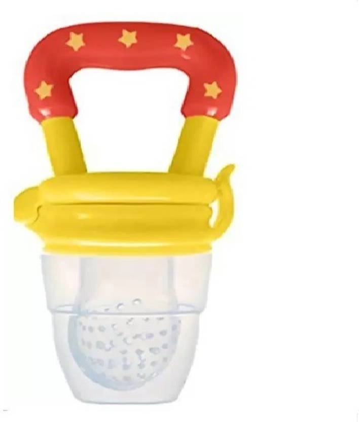 Bichwaliya Silicone Baby fruit Feeder/BPA Free/Food Feeder/Silicone Food Nibbler(Yellow) Teether and Feeder