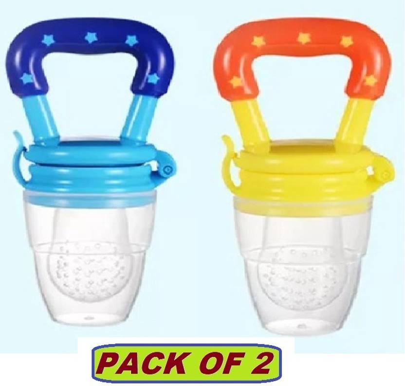 Bichwaliya Silicone Baby fruit Feeder/BPA Free/Food Feeder/Silicon Food Nibbler, (2 PCS) Teether and Feeder