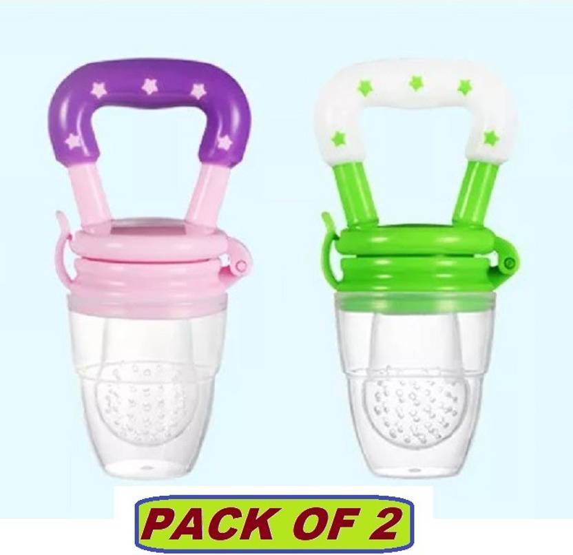 Bichwaliya Silicone Baby fruit Feeder/BPA Free/Food Feeder/Silicon Food Nibbler, (2 PCS) Teether and Feeder