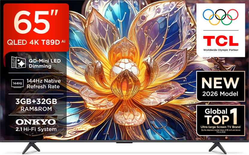 Tcl Qd Mini Led Dimming T89d 163 83 Cm 65 Inch Qled Ultra Hd 4k